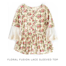 Load image into Gallery viewer, Floral Fusion Lace Sleeved Top