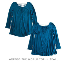 Load image into Gallery viewer, Across the World Top in Teal