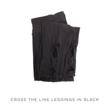 Load image into Gallery viewer, Cross the Line Leggings in Black