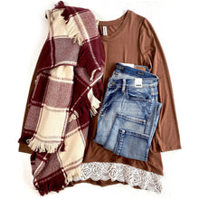 Load image into Gallery viewer, A Little Hint of Lace Top in Light Brown