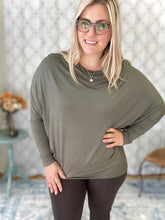 Load image into Gallery viewer, Bold Moves Dolman Top in Olive