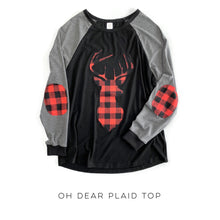 Load image into Gallery viewer, Oh Deer Plaid Top