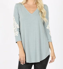 Load image into Gallery viewer, Patched in Lace Top