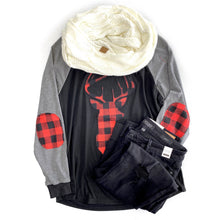 Load image into Gallery viewer, Oh Deer Plaid Top