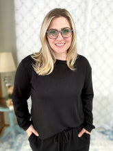 Load image into Gallery viewer, Warm for the Winter Lounge Top in Black