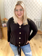 Load image into Gallery viewer, Knot To Worry Top in Black