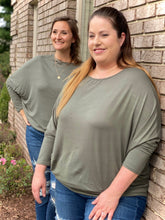 Load image into Gallery viewer, Bold Moves Dolman Top in Olive