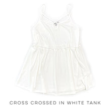 Load image into Gallery viewer, Criss Crossed in White Tank
