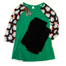 Load image into Gallery viewer, Santa's on His Way Raglan Tee