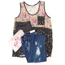 Load image into Gallery viewer, Upbeat in Florals Tank