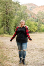 Load image into Gallery viewer, Cuddle Weather Red Plaid Top- Black