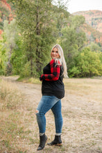 Load image into Gallery viewer, Cuddle Weather Red Plaid Top- Black