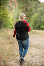 Load image into Gallery viewer, Cuddle Weather Red Plaid Top- Black