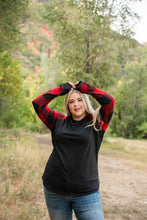 Load image into Gallery viewer, Cuddle Weather Red Plaid Top- Black