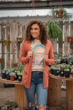 Load image into Gallery viewer, Kick It Off Classic Cardigan- Pale Brick