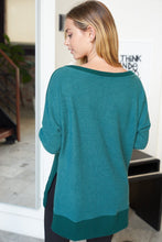 Load image into Gallery viewer, Split Decisions Top in Teal