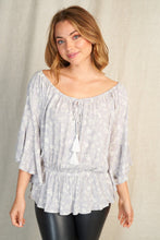 Load image into Gallery viewer, Woven My Way Top in Gray