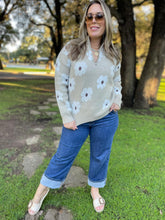 Load image into Gallery viewer, PREORDER: Flower Powered Half Zip Sweater in Four Colors
