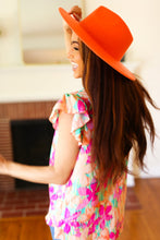 Load image into Gallery viewer, Orange Felt Hard Rim Fedora Hat
