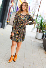 Load image into Gallery viewer, Feeling Adorable Black Ditzy Floral Long Sleeve Babydoll Dress
