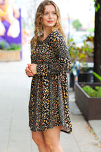 Load image into Gallery viewer, Feeling Adorable Black Ditzy Floral Long Sleeve Babydoll Dress
