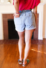 Load image into Gallery viewer, Everyday Happiness Elastic Waist Double Button Denim Shorts
