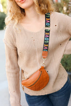 Load image into Gallery viewer, Camel Quilted "LOVE" Strap Crossbody Sling Bag
