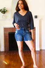 Load image into Gallery viewer, Judy Blue Dark Denim High Rise Cut Off Distressed Shorts
