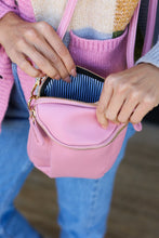 Load image into Gallery viewer, Pink Vegan Leather Two Pocket Mini Cross Body
