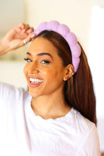 Load image into Gallery viewer, Lavender Terry Cloth Skincare Headband
