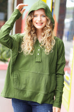Load image into Gallery viewer, Today's The Day Olive French Terry Snap Button Hoodie
