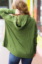 Load image into Gallery viewer, Today's The Day Olive French Terry Snap Button Hoodie
