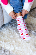 Load image into Gallery viewer, Pink &amp; Red Hearts Crew Socks
