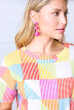 Load image into Gallery viewer, Fuchsia Raffia Lantern Pom Dangle Earrings
