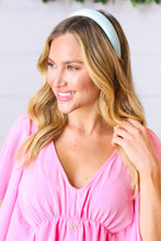 Load image into Gallery viewer, Seafoam Faux Leather Ballerina Headband
