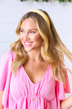 Load image into Gallery viewer, Daffodil Yellow Faux Leather Ballerina Headband

