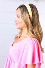 Load image into Gallery viewer, Daffodil Yellow Faux Leather Ballerina Headband
