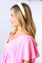 Load image into Gallery viewer, Daffodil Yellow Faux Leather Ballerina Headband
