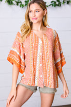 Load image into Gallery viewer, Apricot Boho V Neck Kimono Shape Top
