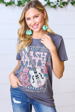 Load image into Gallery viewer, Grey Cotton NASHVILLE Tennessee Graphic Tee
