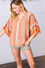 Load image into Gallery viewer, Apricot Boho V Neck Kimono Shape Top
