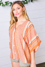 Load image into Gallery viewer, Apricot Boho V Neck Kimono Shape Top
