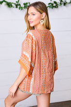 Load image into Gallery viewer, Apricot Boho V Neck Kimono Shape Top
