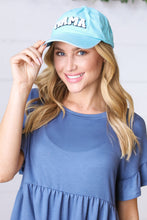Load image into Gallery viewer, Sky Blue Cotton "MAMA" Adjustable Baseball Cap
