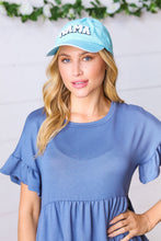 Load image into Gallery viewer, Sky Blue Cotton "MAMA" Adjustable Baseball Cap
