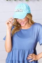 Load image into Gallery viewer, Sky Blue Cotton "MAMA" Adjustable Baseball Cap
