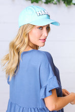 Load image into Gallery viewer, Sky Blue Cotton "MAMA" Adjustable Baseball Cap
