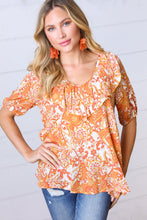 Load image into Gallery viewer, Tangerine Boho Fringe Tassel Hoop Earrings
