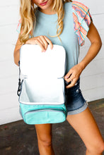 Load image into Gallery viewer, Seafoam &amp; Gray Insulated Cooler Box
