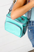 Load image into Gallery viewer, Seafoam &amp; Gray Insulated Cooler Box
